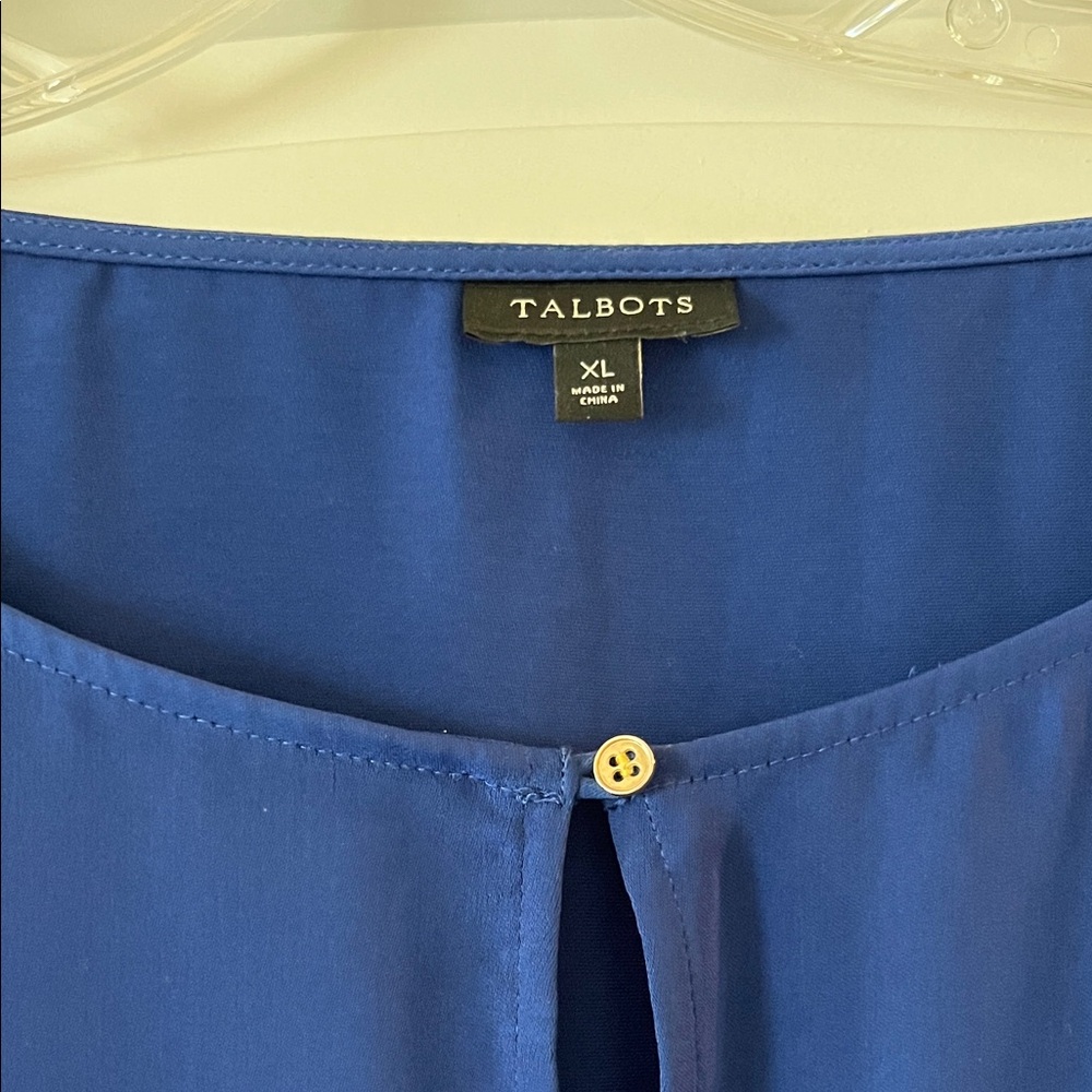 Talbots XL Royal Blue Blouse - Picture 2 of 5